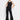 Satin Trim Solid Boot Cut Black Jumpsuit - Delan