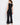 Satin Trim Solid Boot Cut Black Jumpsuit - Delan