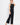 Satin Trim Solid Boot Cut Black Jumpsuit - Delan