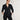 Tailored Double Breasted 6 Golden Buttoned Black Blazer for Women - Delan